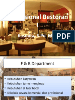 Operasional Restoran I: Kasmita, S.PD M.Si
