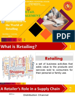 Retail Management: Introduction To The World of Retailing
