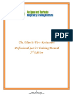 The Atlantic View Restaurant Professional Service Training Manual 2 Edition