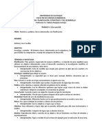 Trabajo #1 - Términos y Palabras Claves Relacionadas Con Planificación