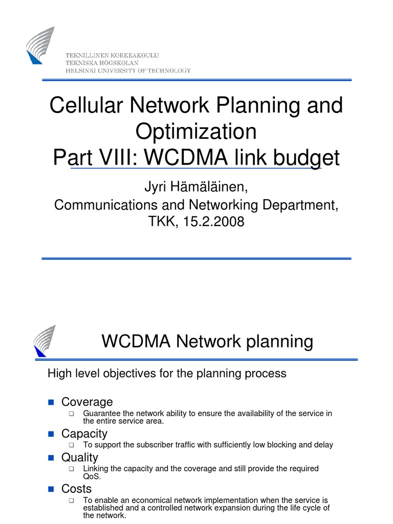 Cellular Network Planning and Optimization Part8 | PDF | Decibel | High ...
