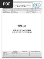 Site Acceptance Test Report For LV Panel