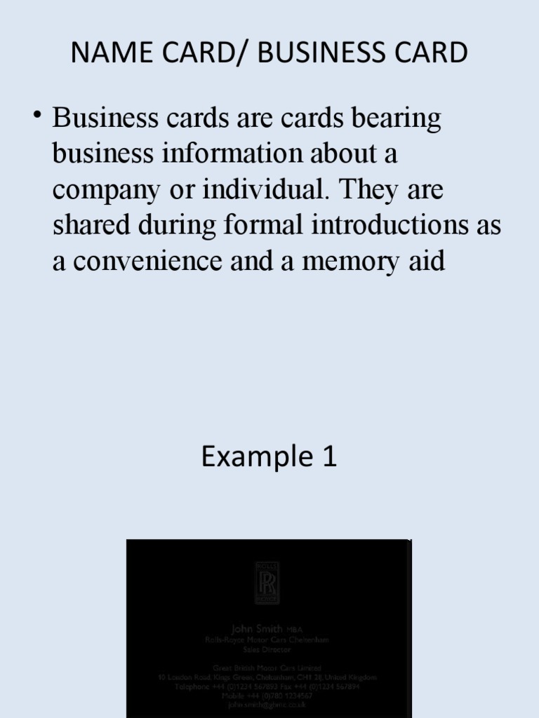 Name Card | PDF | Home & Garden