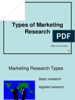 Types of Marketing Research: (Click Icon For Audio)