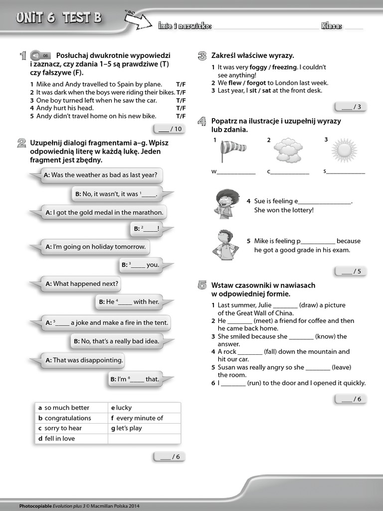 Test Diagnostyczny Angielski Klasa 3 Pdf