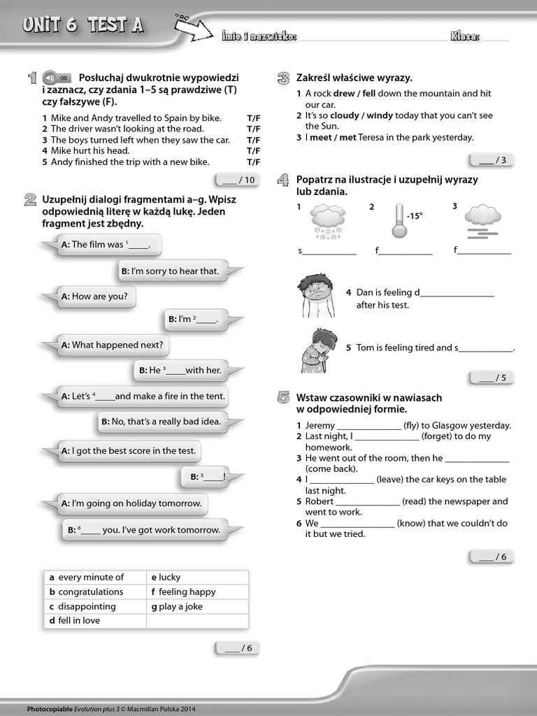 Test Diagnostyczny Z Języka Angielskiego Klasa 5 Pdf