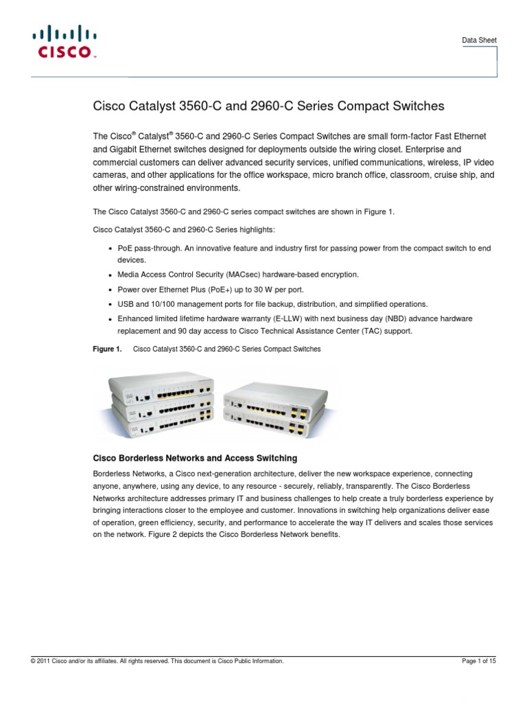 Cisco Catalyst 3560-C and 2960-C Series Compact Switches | Network