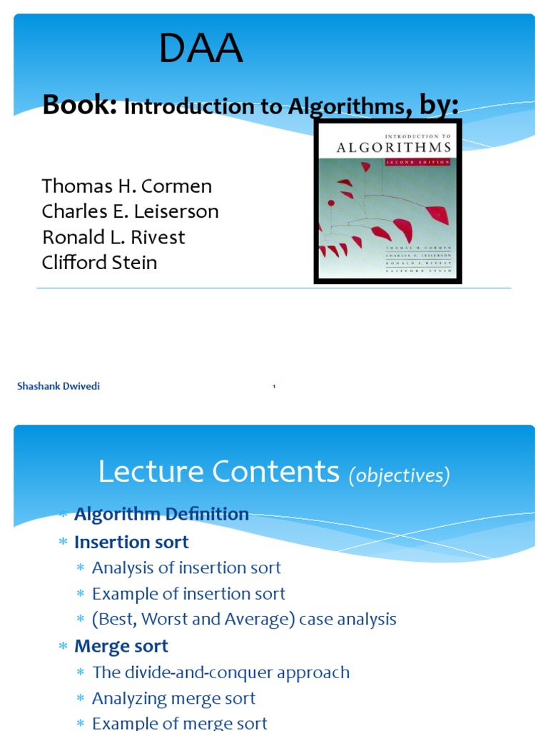 U1 Daa PPT CH1 | PDF | Algorithms | Algorithms And Data Structures