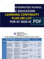 Learning Continuity Plan