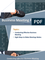 Conducting Effective Business Meetings