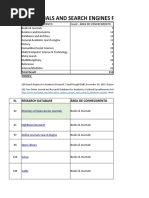 Online Journals and Search Engines For Academics: N. Research Database Área de Conhecimento