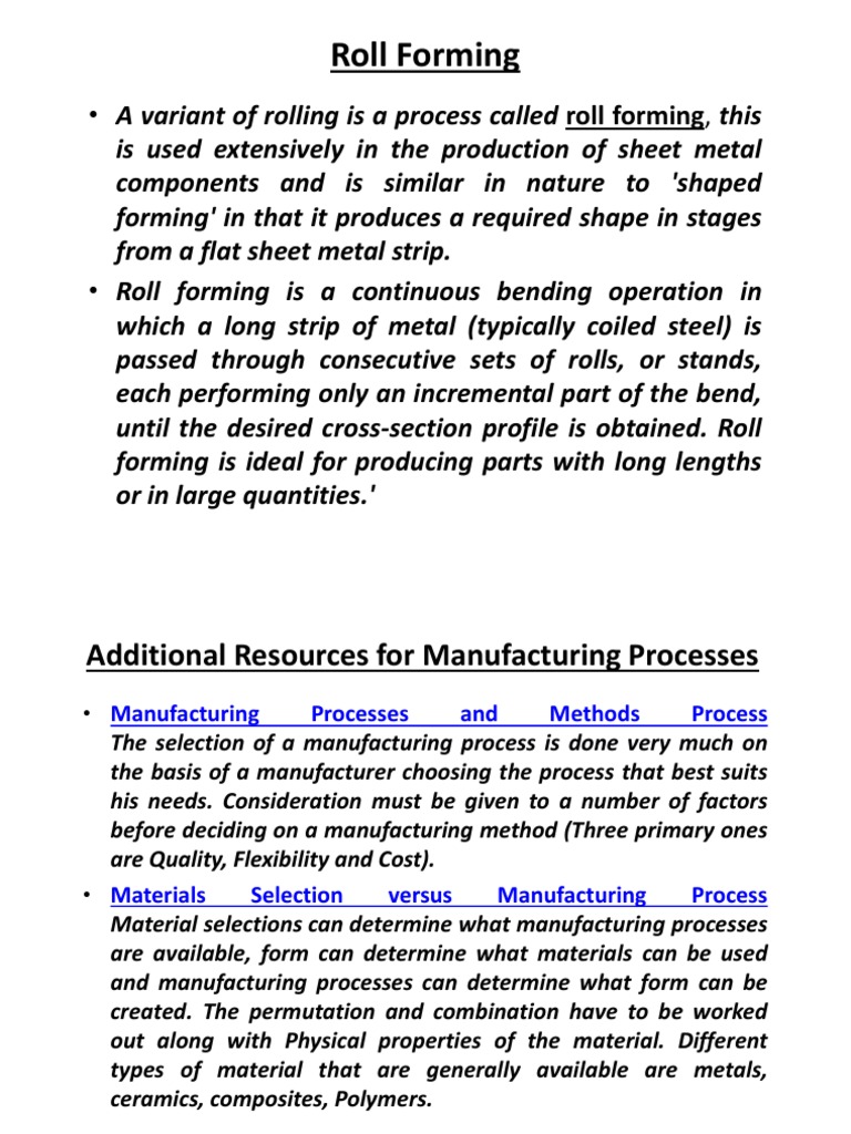 Roll forming pdf sheet metal economic sectors