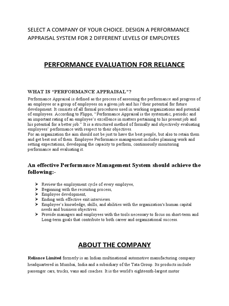 A Proposal for Performance Appraisal Systems for Sales Executives and