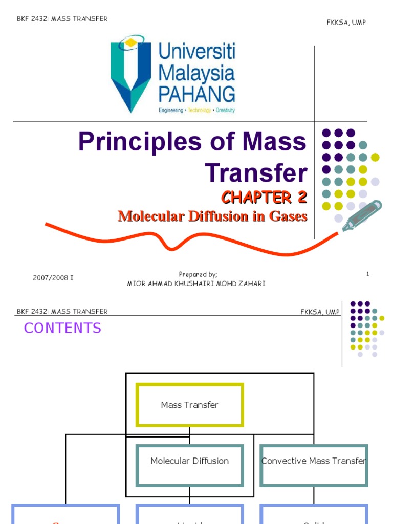 Gas Diffusion Principles | PDF | Diffusion | Mass Transfer
