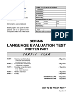 German Language Evaluation Test Sample