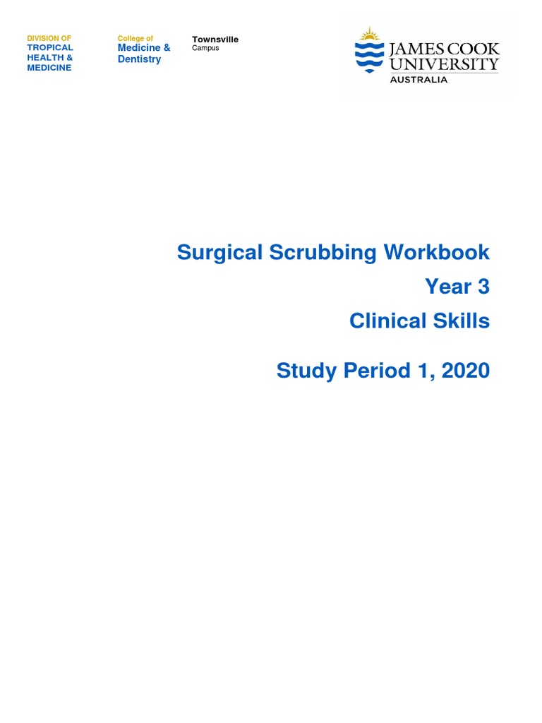Surgical Scrubbing Workbook 2020 PDF Surgery Hand Washing