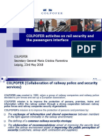 COLPOFER Activites On Rail Security and The Passengers Interface