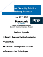 Panasonic Security Solution For Railway Industry: Connected Solutions Company Security Systems Business Division