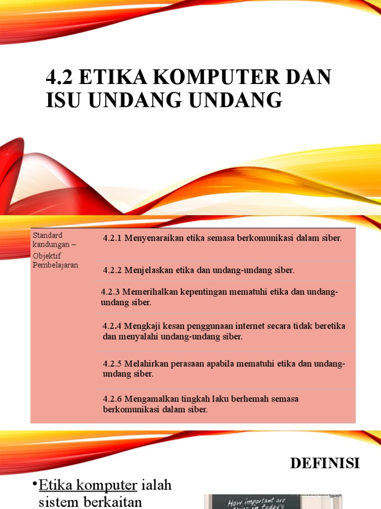 Pendidikan Moral Tingkatan 2 Etika Dan Undang Undang Siber Pdf