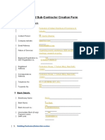 Appendix F New Supplier & Sub-contractor Creation Form