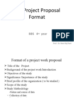 BBS Project Proposal Format