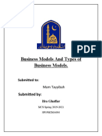 Business Models and Types of Business Models.: Submitted by