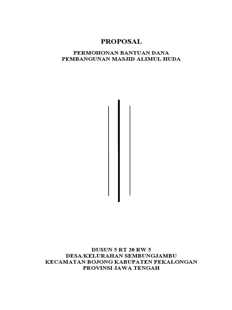 Proposal Bantuan Dana Masjid Alimul Huda | PDF