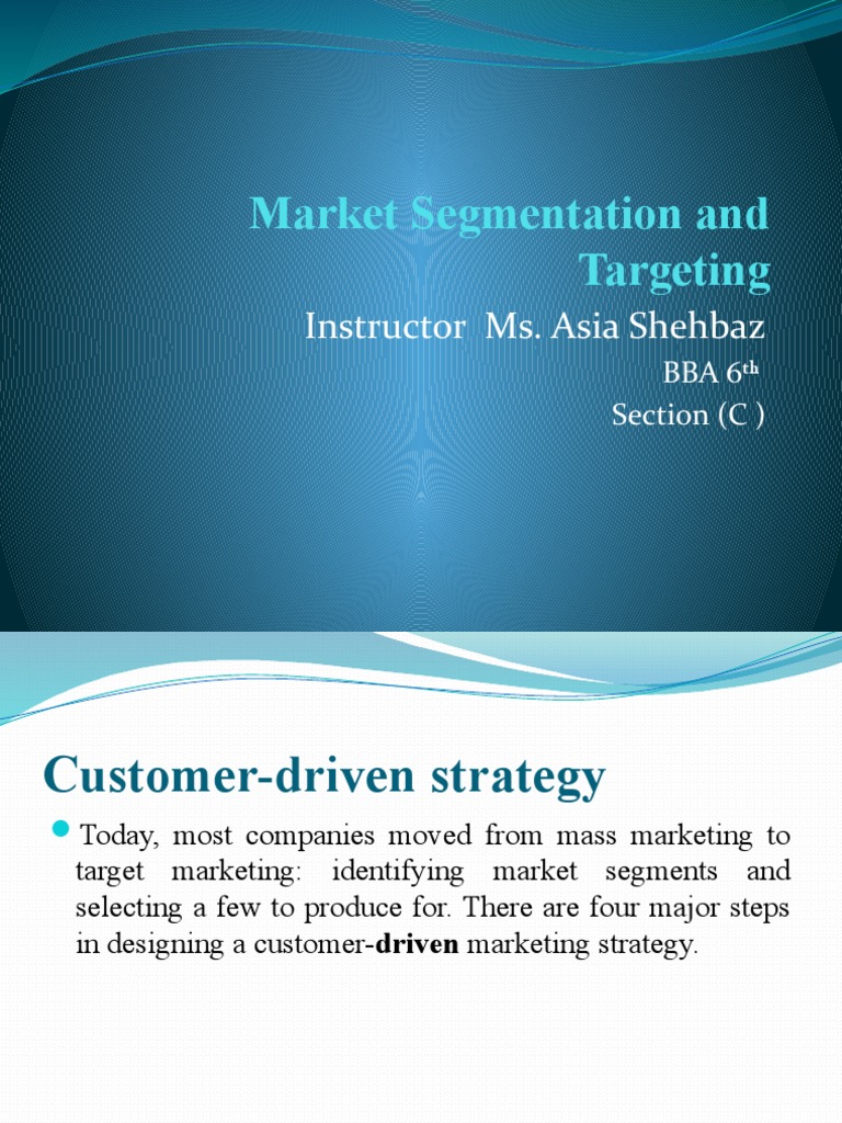 Market Segmentation and Targeting in Marketing | PDF | Market ...