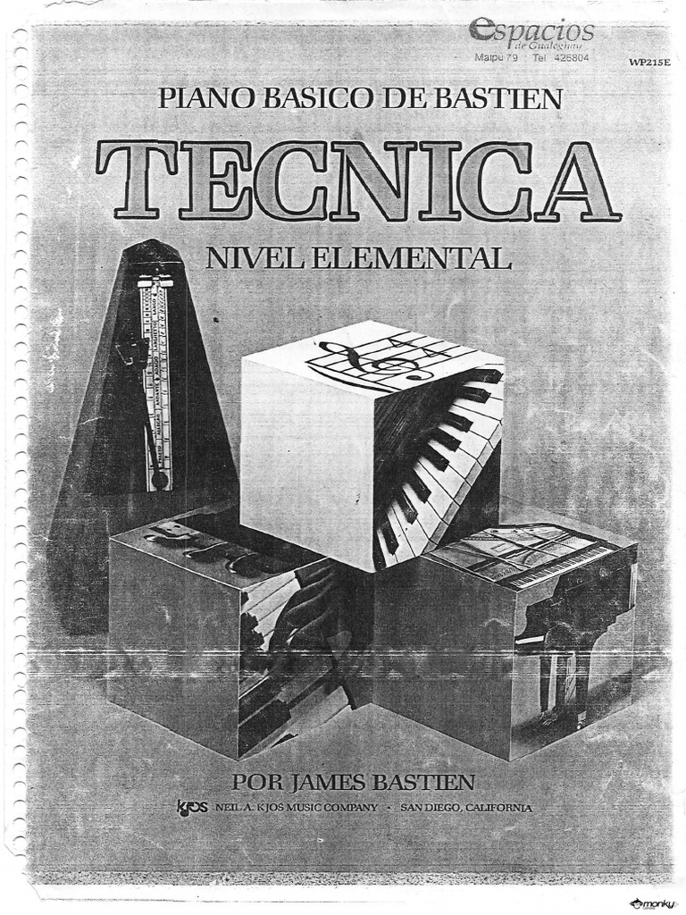 sal especificación diferente a Piano Basico de Bastien - Tecnica Nivel Elemental PDF | PDF