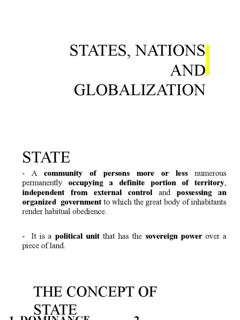 States, Nations AND Globalization | PDF | Law