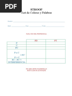 Láminas del Test de Stroop en PDF | PDF