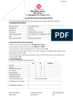 Post Lock Down Clearance Form