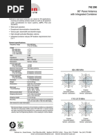 90° Panel Antenna With Integrated Combiner: General Specifications