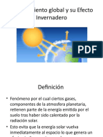 Calentamiento Global y Su Efecto Invernadero