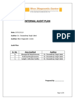 Internal Audit Plan: Sr. No Area Audited Auditee