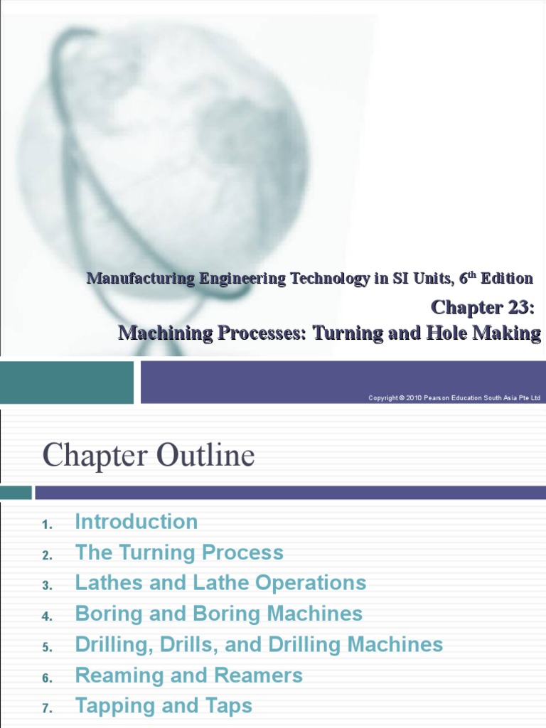 Chap 23 Turning - and - Drilling - PPT - MFG - Chapter23 - Final | PDF ...