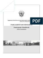 030 Parliamentary Research Participants Book Urdu