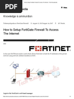 How To Setup FortiGate Firewall To Access The Internet