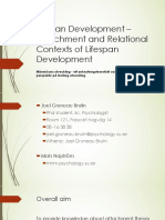 Human Development - Attachment and Relational Contexts of Lifespan Development
