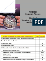 ADB1023 Corporate Finance Valuation of Assets, Shares and Companies