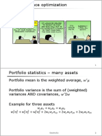 Portfolio Mean Is The Weighted Average, Portfolio Variance Is The Sum of (Weighted) Variances AND Covariances, Example For Three Assets