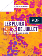 Festival Les Pluies de Juillet 2020 - Dossier de Presse