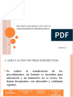 Presentación Aseguramiento Metrológico - Revisión Por La Dirección 2017 II