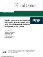 Singlet Oxygen Model Evaluation of Interstitial Photodynamic Therapy With 5-Aminolevulinic Acid For Malignant Brain Tumor