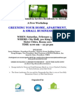 City of Alexandria Green Building Workshop Flyer