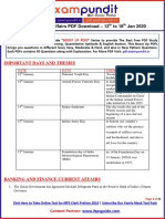 Weekly Current Affairs PDF Download 2020 12th To 18th Jan 2020