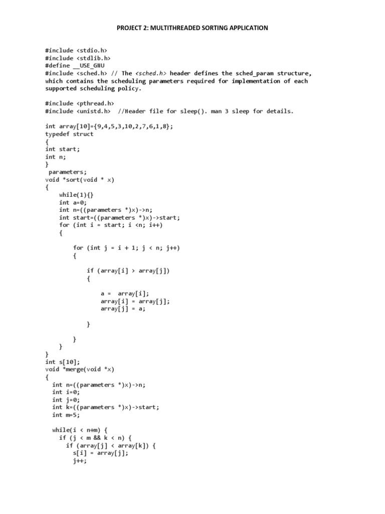 Multithreaded Sorted Application | PDF | Computer Data | Software