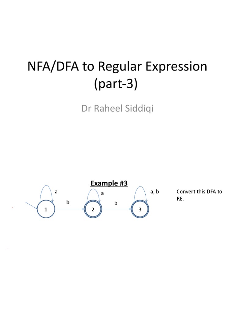 DFA to Regular Expression Conversion | PDF | Science & Mathematics