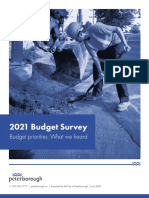 City of Peterborough 2021 Budget Survey