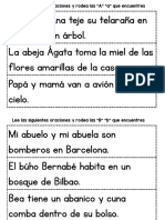 Lectoescritura Lectura de Frases Letras A B C D e PDF